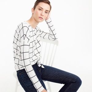 J. Crew tie front long-sleeve t-shirt